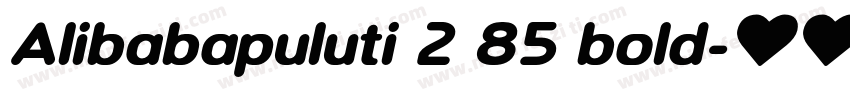 Alibabapuluti 2 85 bold字体转换